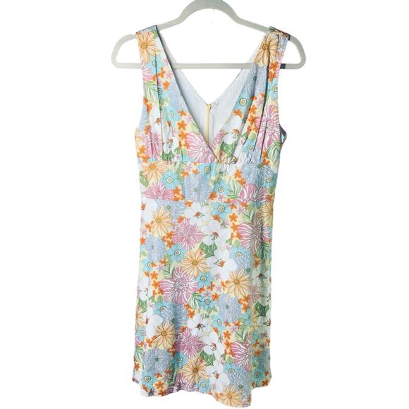 Felice Pappas Love-Life Size 6 Multicolor Floral Sheath Sleeveless Fitted Dress - Picture 6 of 8